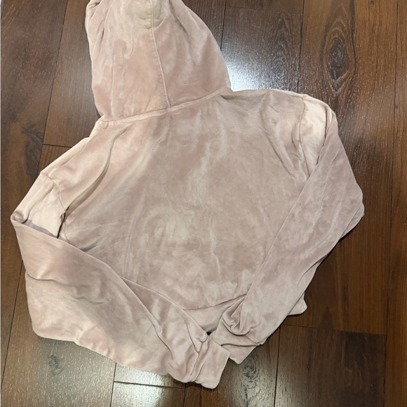 SKIMS Velour Cropped Zip Hoodie small sweatshirt women - Picture 3 of 3